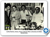 Carlito Martins, Tonico, Tinoco e Nascim Filho na discoteca da R�dio Bandeirantes